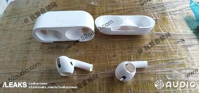 Hình ảnh rỏ rỉ về thiết kế mới của AirPods 3. Ảnh: SlashLeaks.