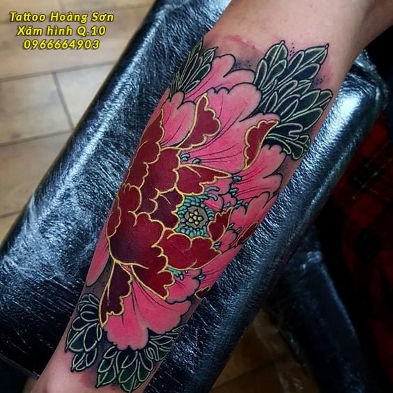 Tattoo Hoang Son  hình xăm hoa mẫu đơn kin tay  xăm hình nghệ thuật hoàng  sơn  Tattoo Hoàng Sơn  ĐC số 18 lô F chung cư Ngô Gia
