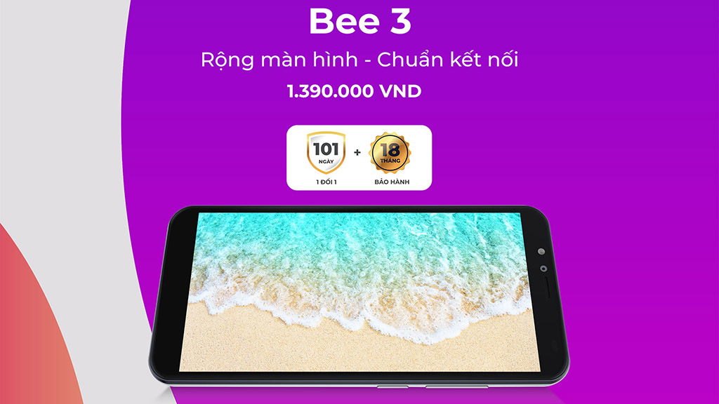 Vsmart Bee 3: Màn hình 6 inch HD+, 2GB RAM, 16GB bộ nhớ trong, giá chỉ 1.39 triệu