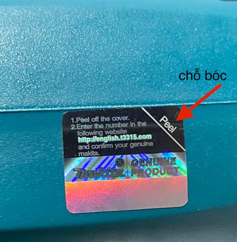 Cách xác thực hàng chính hãng Makita 100% khách hàng không biết