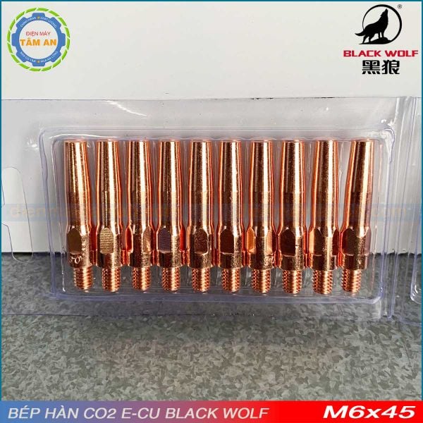 Bép hàn CO2 M6x45x0.8 Ecu - BLack Wolf