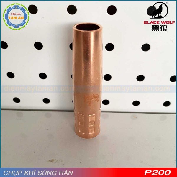 Chụp khí súng hàn P200 Black Wolf