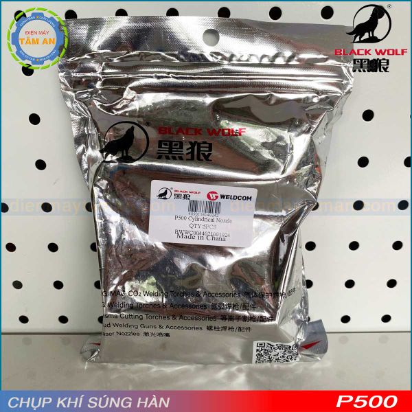 Chụp khí súng hàn MIG P500 Black Wolf