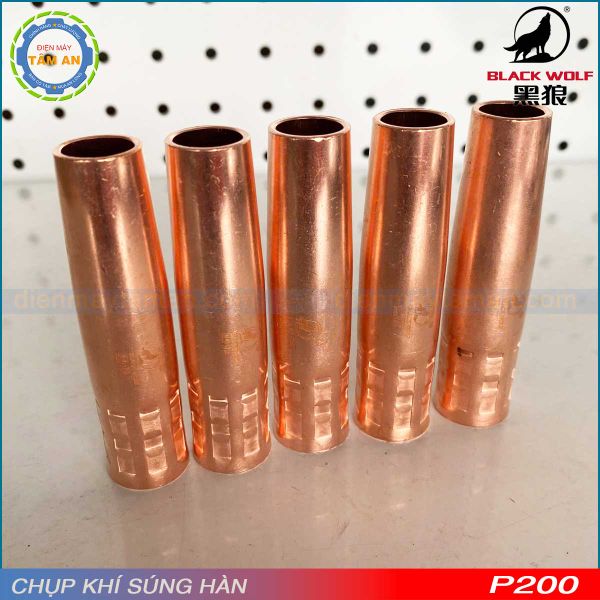 Chụp khí súng hàn P200 Black Wolf