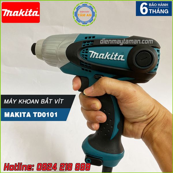 Thiết kế tay nắm máy bắt vít Makita TD0101 rất thoải mái