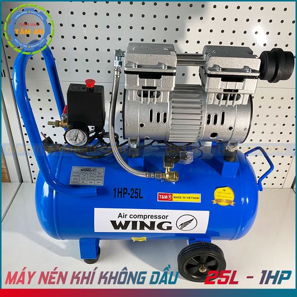 Máy nén khí Không dầu WING 25L-1.0HP