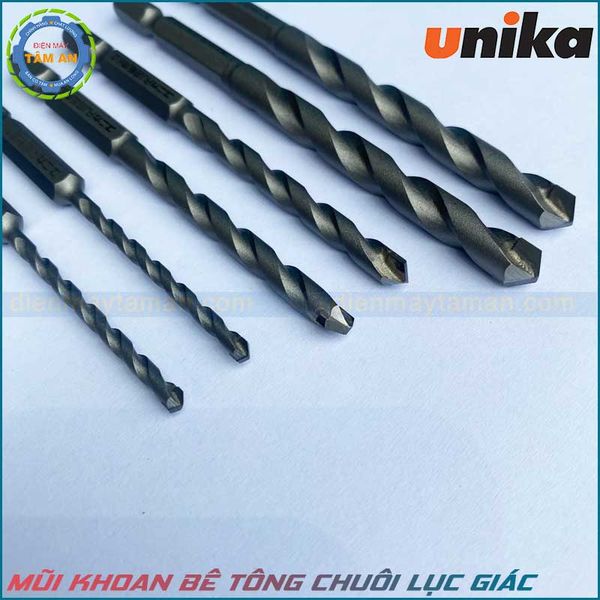 Hình ảnh thực tế mũi khoan bê tông chuôi lục giác Unika RJ type