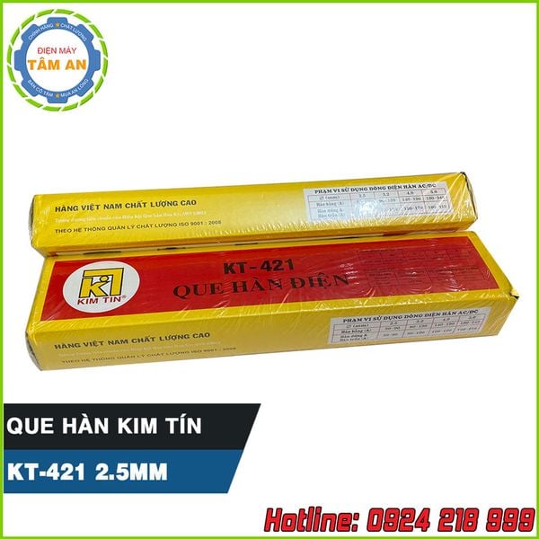 Tặng que hàn Kim Tín 2.5mm - 2.5kg