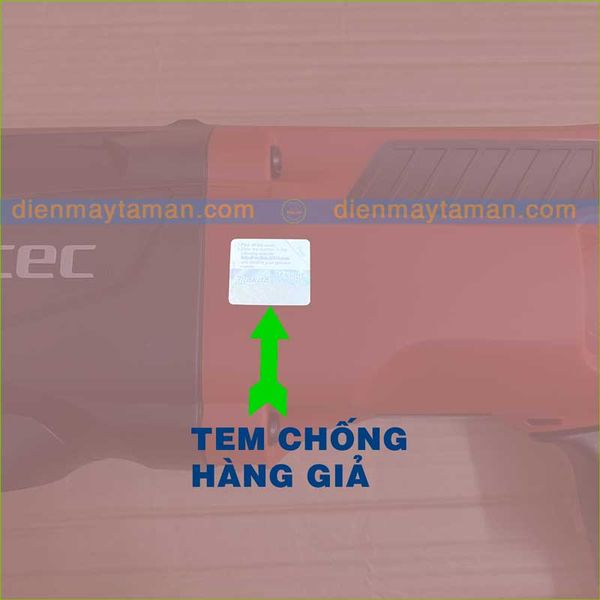 Tem chống hàng giả trên thân máy