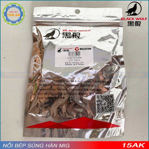 Nối bép súng hàn mig 15AK - Black Wolf