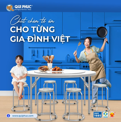 Bàn Super Xoay – Tiện Nghi Đủ Đầy, Cả Nhà Sum Vầy - Nội Ngoại Thất Inox Nhựa - Qui Phúc - quiphuc.com