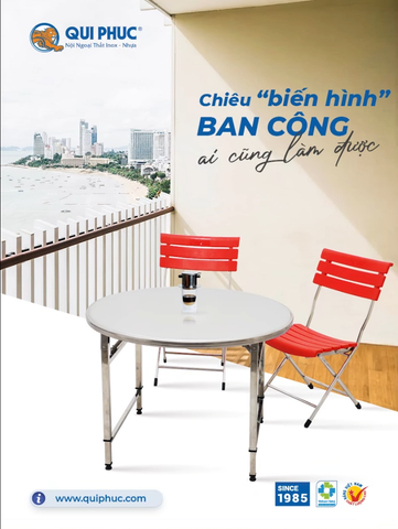 Chiêu “biến hình” ban công ai cũng làm được - Nội Ngoại Thất Inox Nhựa - Qui Phúc - quiphuc.com