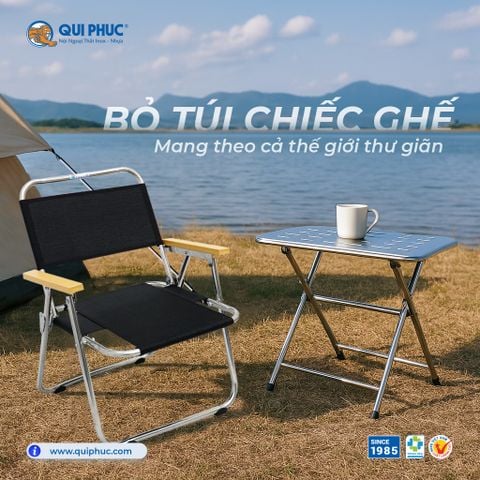 Bỏ Túi Chiếc Ghế, Mang Theo Cả Thế Giới Thư Giãn - Nội Ngoại Thất Inox Nhựa - Qui Phúc - quiphuc.com