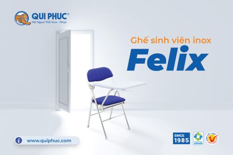 Ghế sinh viên inox Felix Qui Phúc, Giải pháp cho không gian đào tạo - Nội Ngoại Thất Inox Nhựa - Qui Phúc - quiphuc.com