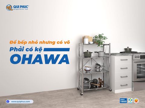 Để bếp “nhỏ nhưng có võ” – phải có kệ Ohawa gấp gọn - Nội Ngoại Thất Inox Nhựa - Qui Phúc - quiphuc.com