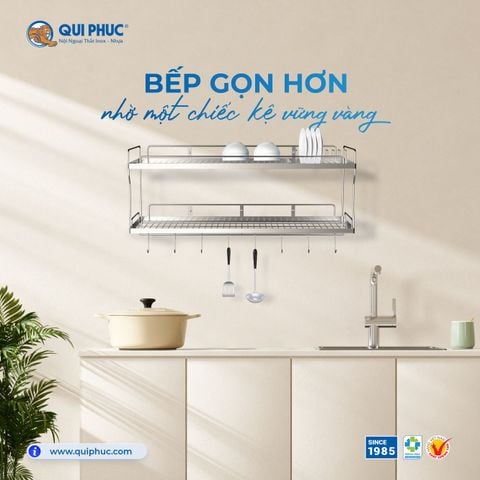 Bếp Gọn Hơn Nhờ Một Chiếc Kệ Vững Vàng - Nội Ngoại Thất Inox Nhựa - Qui Phúc - quiphuc.com