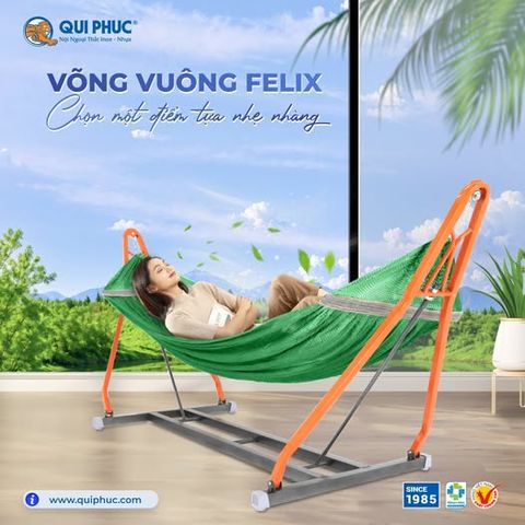 Võng Vuông Felix – Chọn Một Điểm Tựa Nhẹ Nhàng - Nội Ngoại Thất Inox Nhựa - Qui Phúc - quiphuc.com