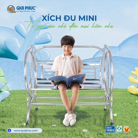 Xích Đu Mini Qui Phúc – Vùng Bình Yên Nhỏ Cho Cả Nhà - Nội Ngoại Thất Inox Nhựa - Qui Phúc - quiphuc.com
