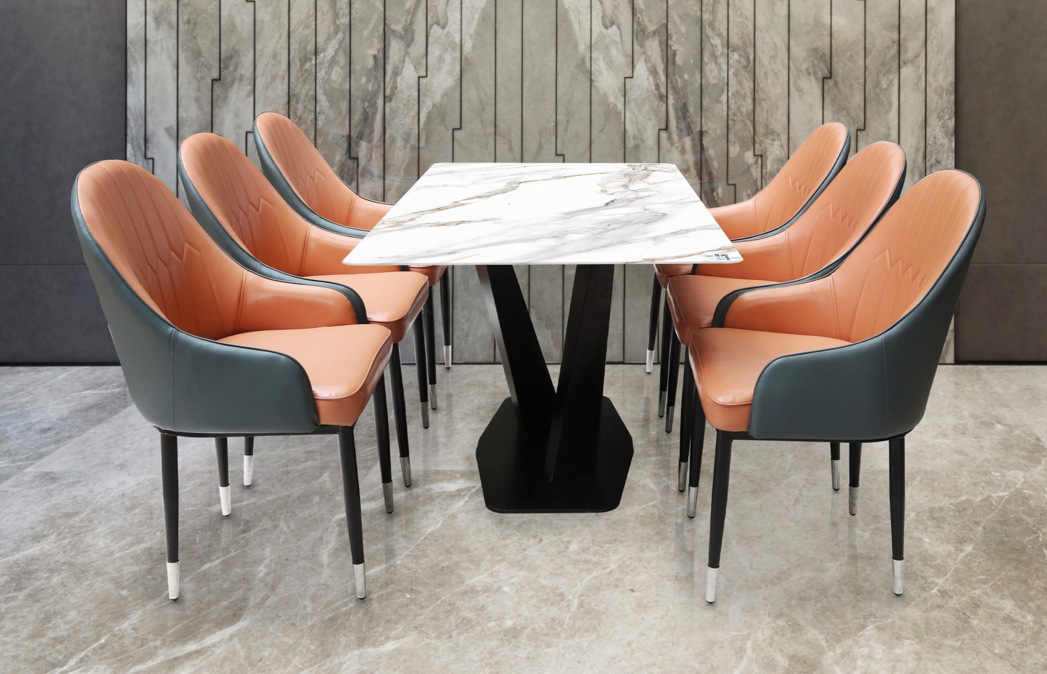 Bàn kiếng - Ghế xếp nệm