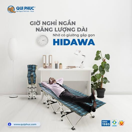 Giờ nghỉ ngắn, năng lượng dài nhờ có giường gấp gọn Hidawa