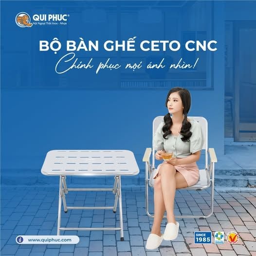 Bộ bàn ghế Ceto CNC Qui Phúc