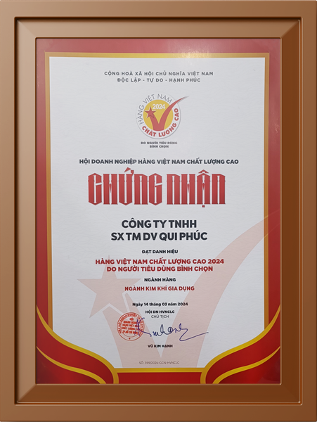 Những Chứng Nhận Danh Giá Của Qui Phúc