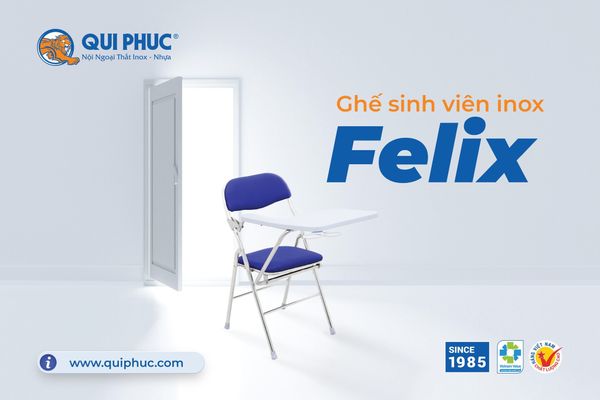Ghế sinh viên inox Felix Qui Phúc