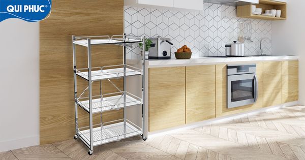 Gợi ý những mẫu kệ bếp inox giúp gian bếp trở nên ngăn nắp, hiện đại