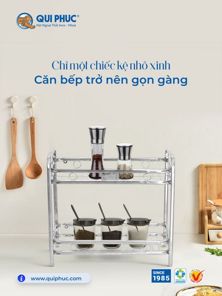 Kệ gia vị inox Qui Phúc