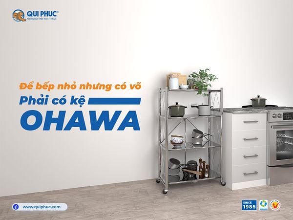 Để bếp “nhỏ nhưng có võ” – phải có kệ Ohawa gấp gọn