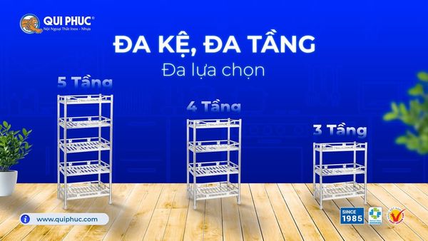 Kệ thẻ inox Win la Qui Phúc