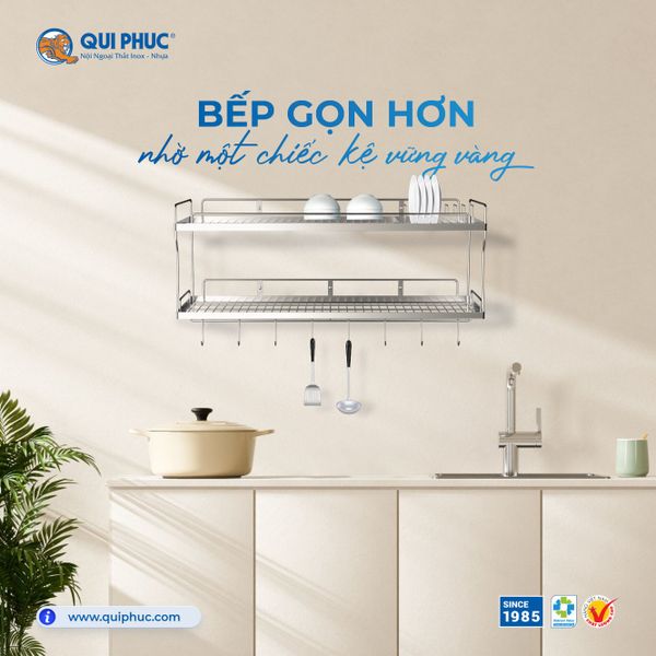 Bếp Gọn Hơn Nhờ Một Chiếc Kệ Vững Vàng
