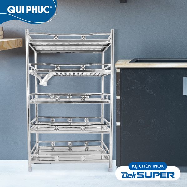 Gợi ý những mẫu kệ bếp inox giúp gian bếp trở nên ngăn nắp, hiện đại