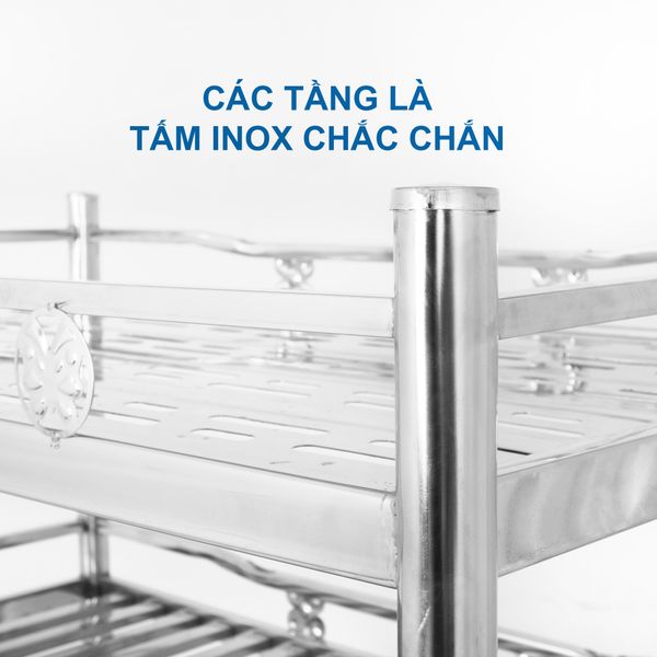 Gợi ý những mẫu kệ bếp inox giúp gian bếp trở nên ngăn nắp, hiện đại