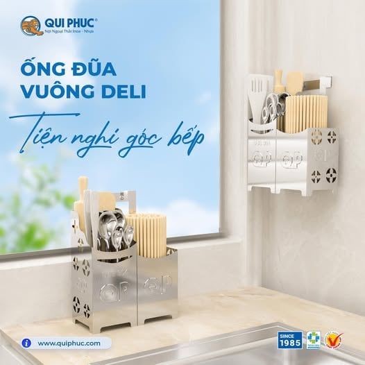Ống đũa inox vuông Deli Qui Phúc