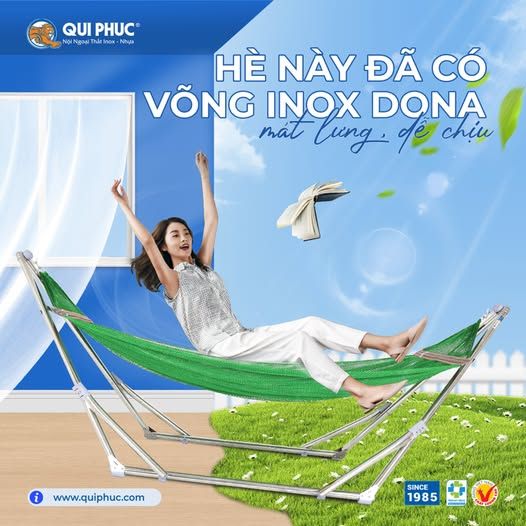 Hè Này Đã Có Võng Inox Dona, Mát Lưng, Dễ Chịu