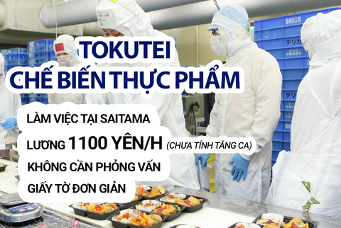 Tokutei - Chế biến thực phẩm tháng 02/2020