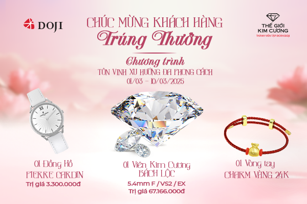 Thế Giới Kim Cương trao giải thưởng cho những khách hàng may mắn trúng thưởng 