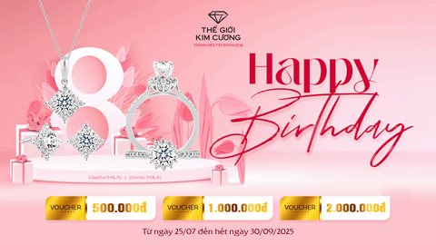 Thế Giới Kim Cương tặng hàng ngàn voucher mừng sinh nhật Khách hàng tháng 08.2025