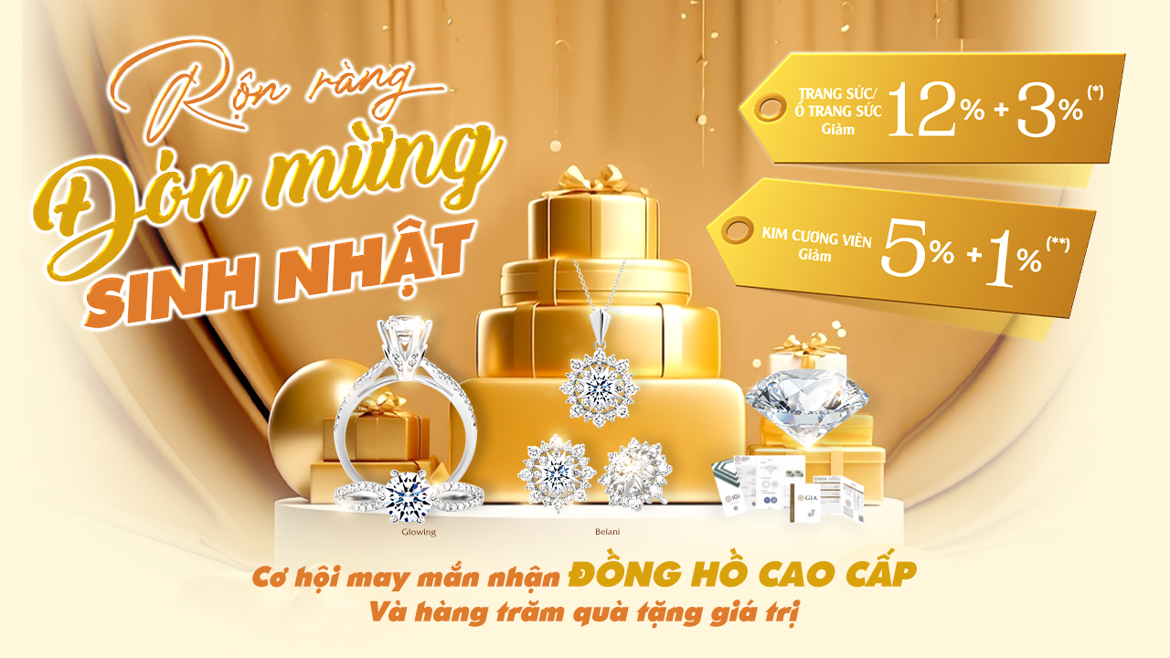 Mừng sinh nhật 20 cửa hàng Thế Giới Kim Cương tháng 11/2024