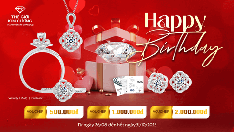 Thế Giới Kim Cương tặng hàng ngàn voucher mừng sinh nhật Khách hàng T08.2025