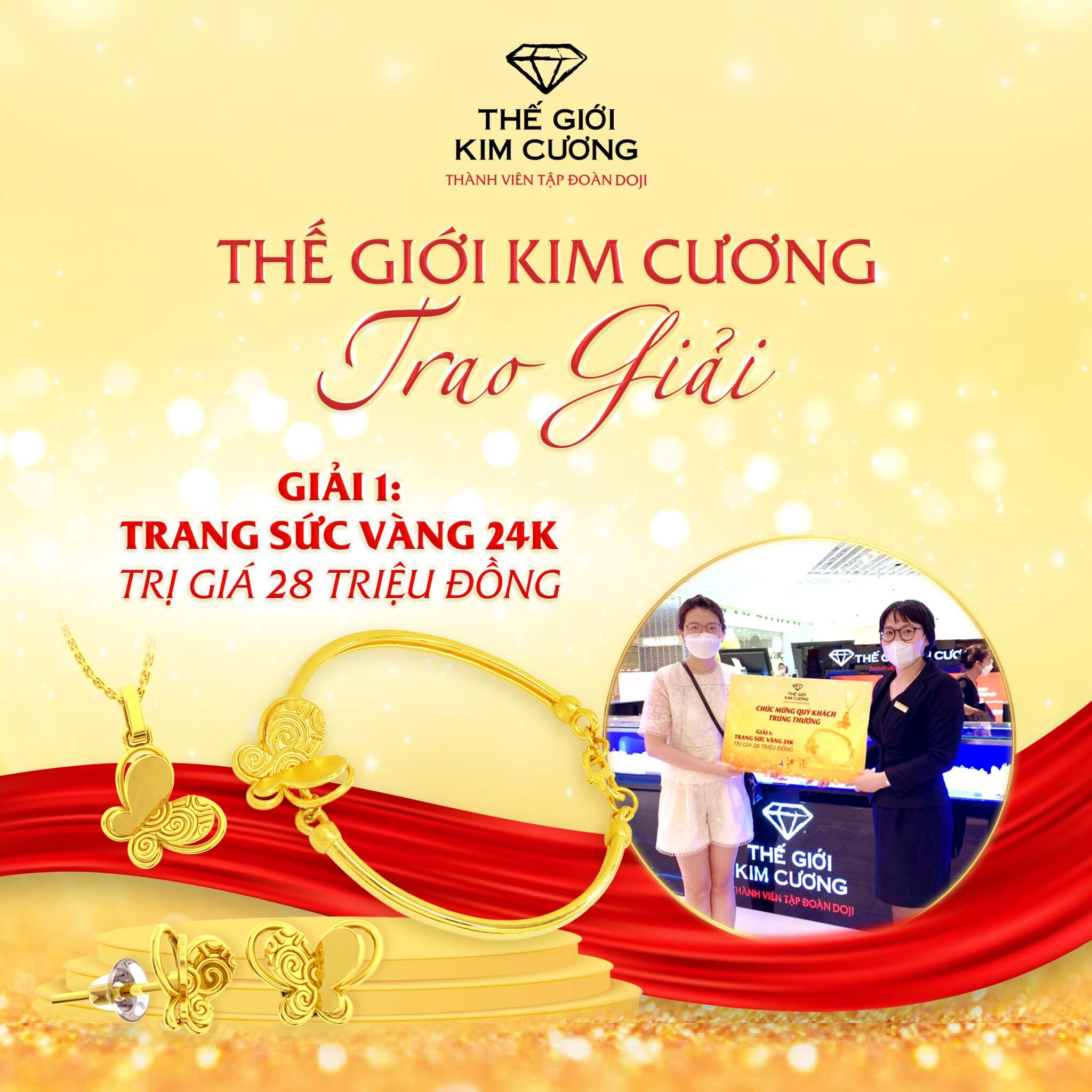 Thế Giới Kim Cương trao giải thưởng cho những khách hàng