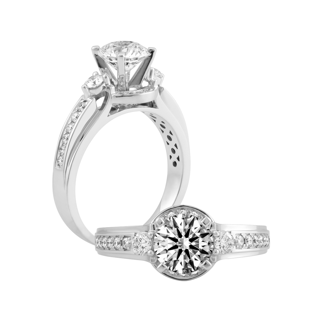 Nhẫn nữ kim cương tấm vàng 18K Galena N 1Carat