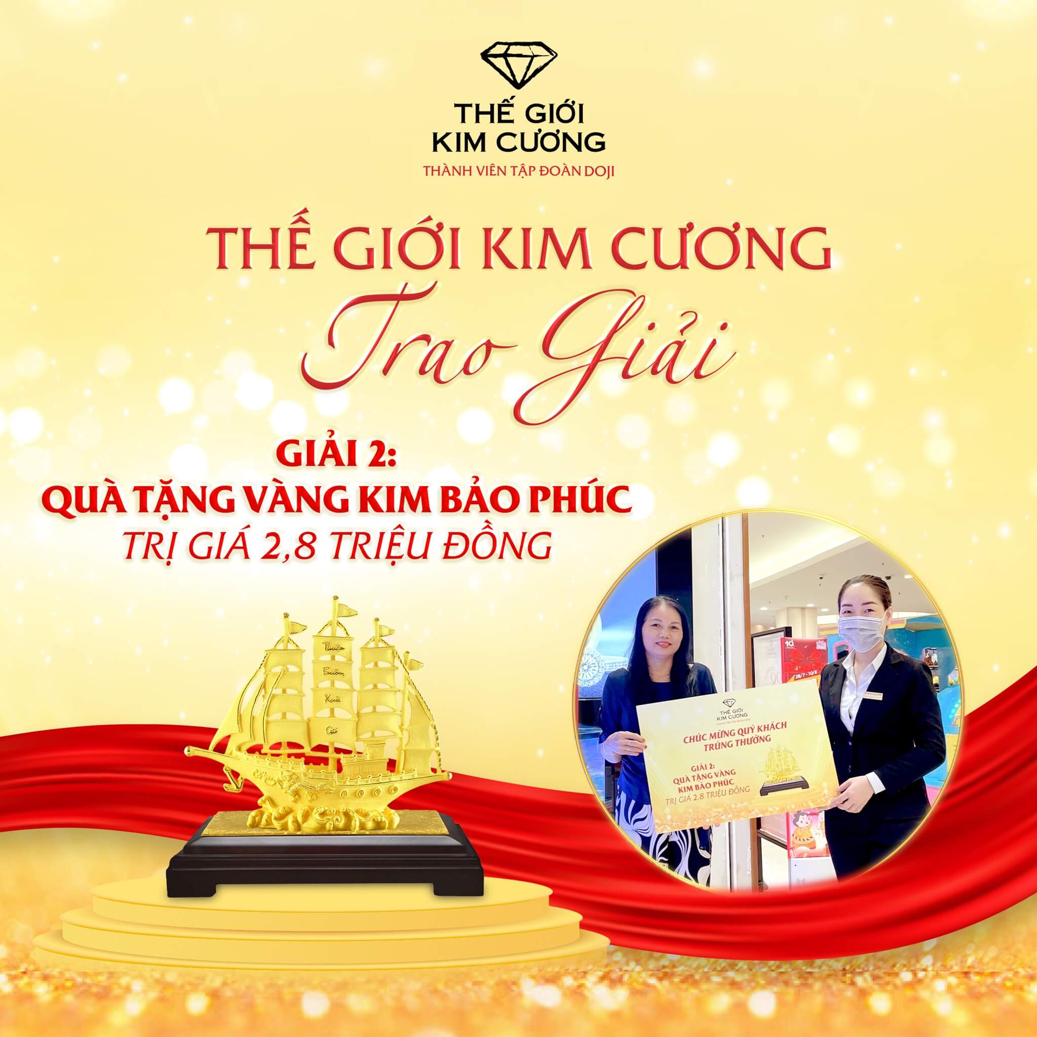 Thế Giới Kim Cương trao giải thưởng cho những khách hàng