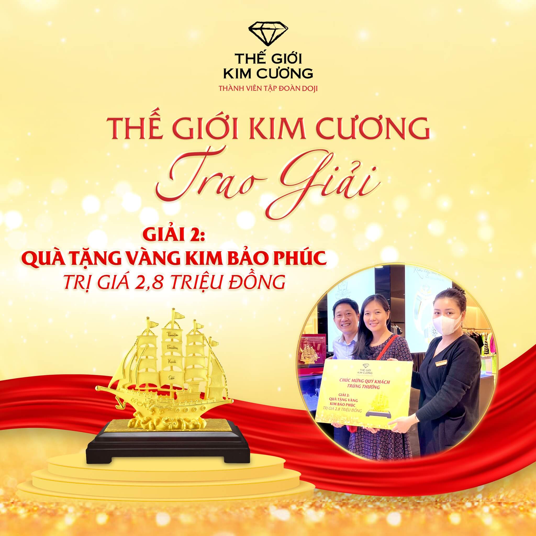 Thế Giới Kim Cương trao giải thưởng cho những khách hàng