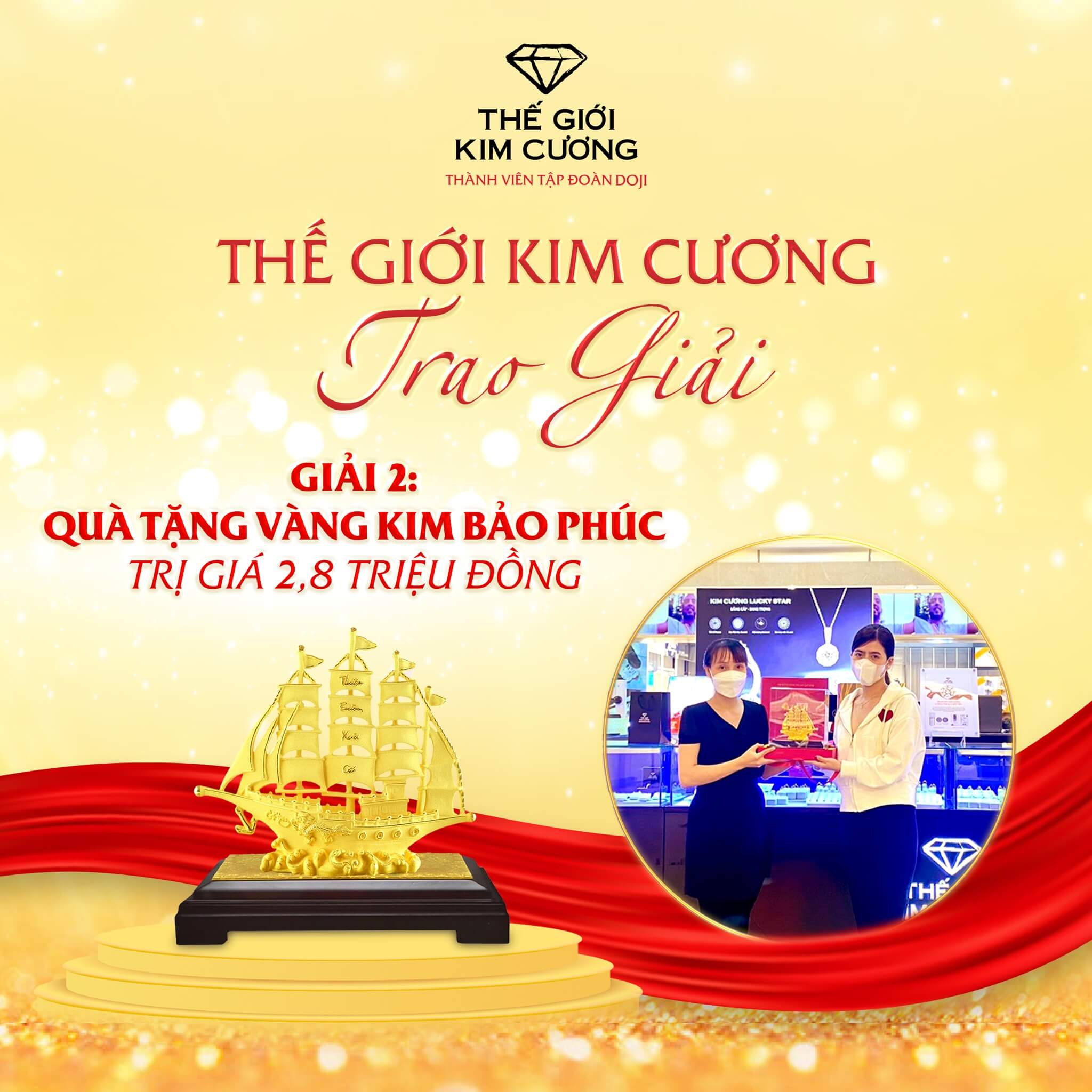 Thế Giới Kim Cương trao giải thưởng cho những khách hàng