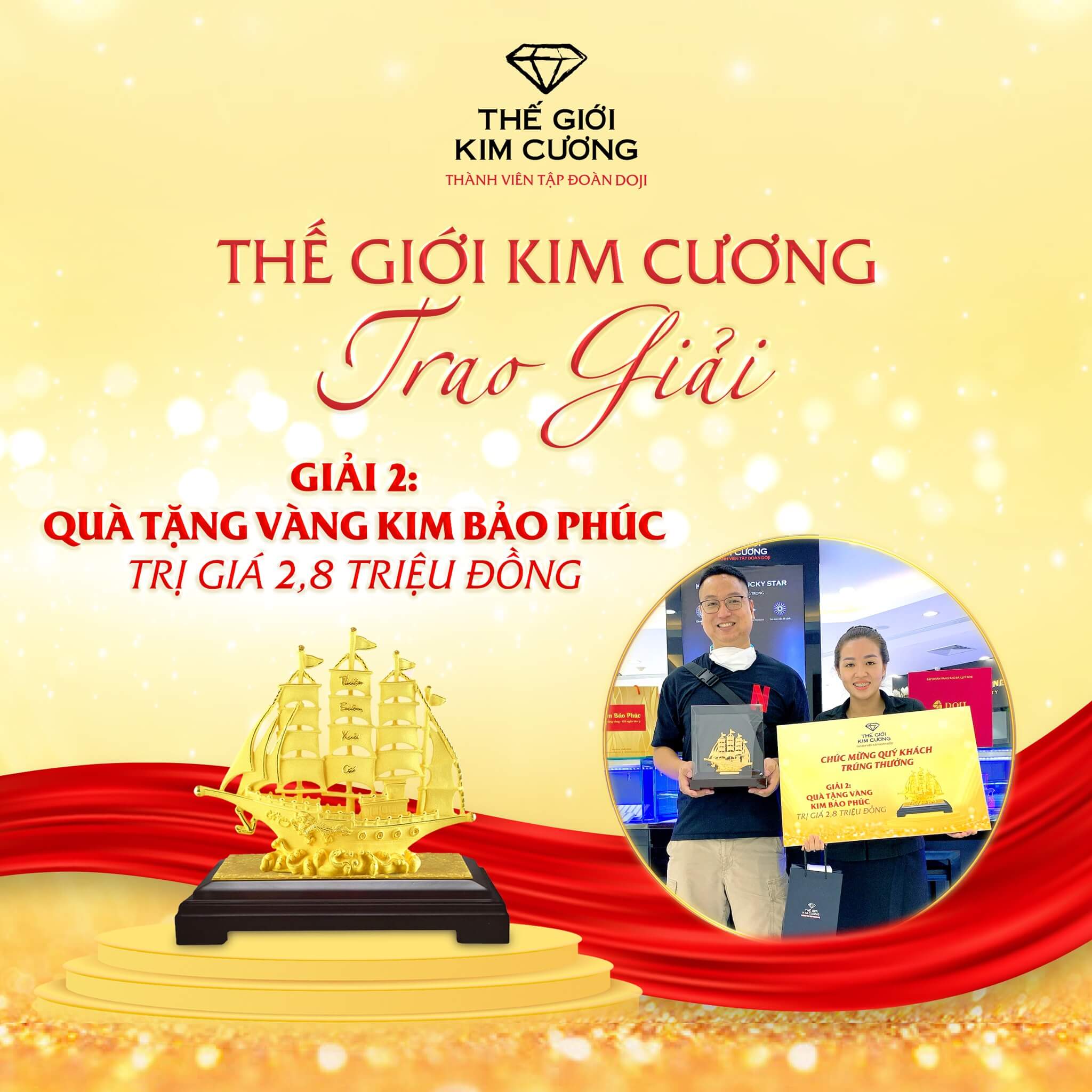 Thế Giới Kim Cương trao giải thưởng cho những khách hàng