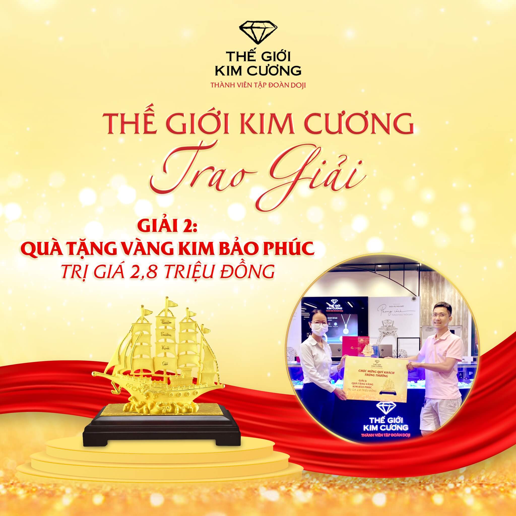 Thế Giới Kim Cương trao giải thưởng cho những khách hàng