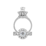 Nhẫn nữ kim cương tấm vàng 18K Calantha 1Carat