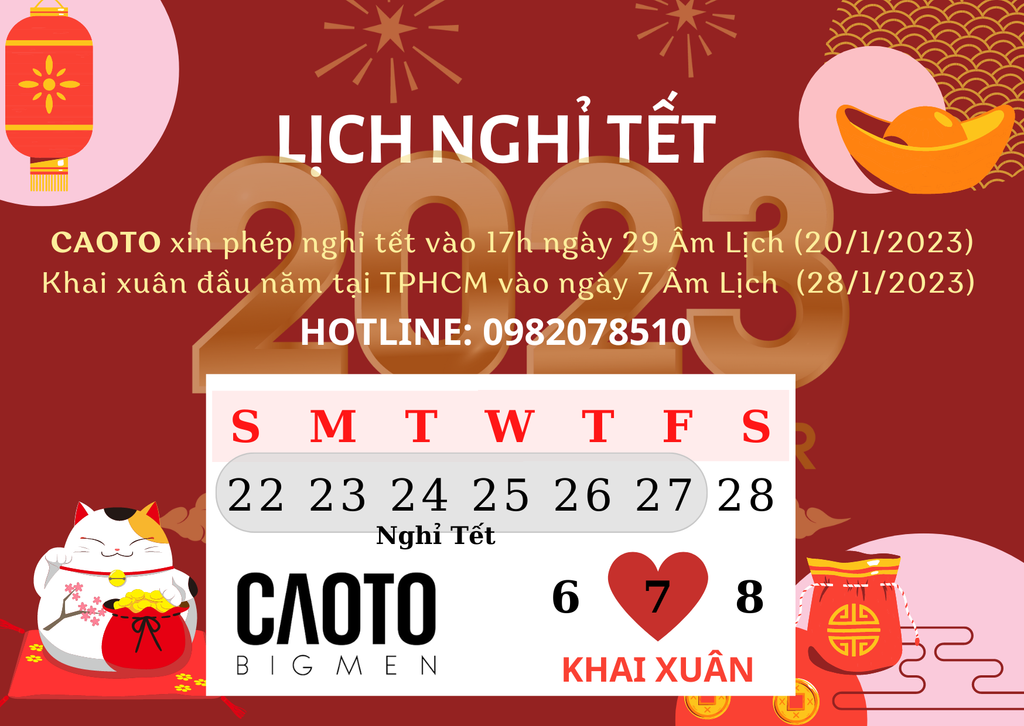CAOTO Thông Báo Lịch Nghỉ Tết Nguyên Đán 2023